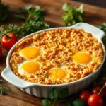 baked egg casserole made with crackers