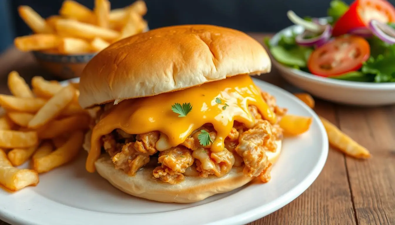 cheesy chicken sloppy joes