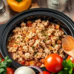 ground turkey crock pot