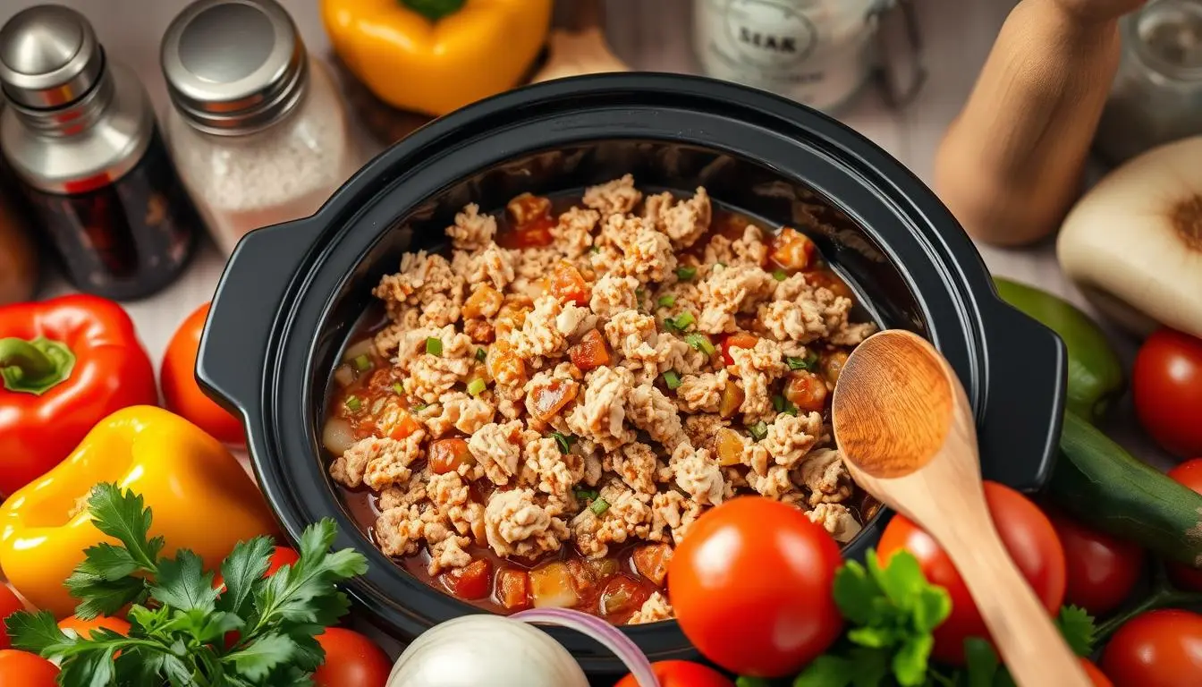 ground turkey crock pot