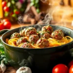 meatballs and spaghetti dutch oven