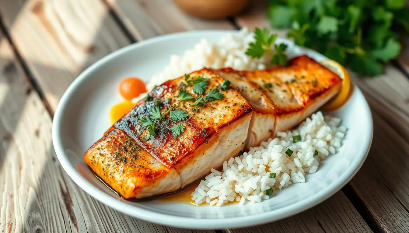 salmon and rice