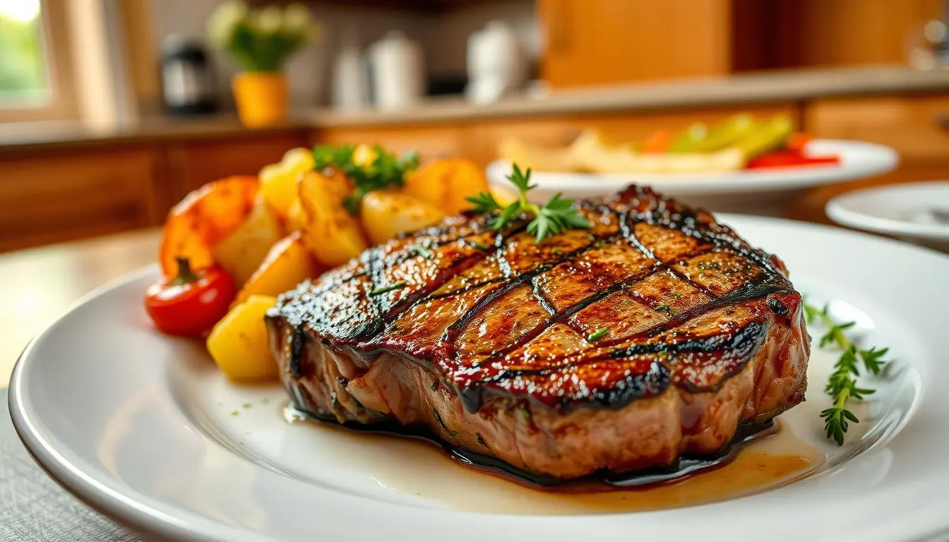 steak and potatoes